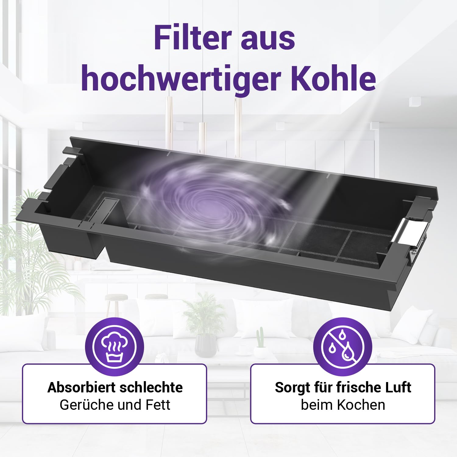 Viоks.pro Set 2x Dunstabzugshaube Aktivkohlefilter Ersatz für AEG Electrolux 4055356002 Type60 KF60 Wpro AMC100 - Kohlefilter für Dunstabzugshauben von AEG Bauknecht Elica Electrolux Juno Whirlpool