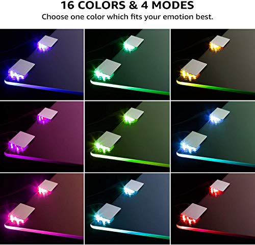 ACCE LED RGB Glaskantenbeleuchtung Glasbodenbeleuchtung Vitrinenbeleuchtung Clip Glas höchste Qualität Spiegel Edelstahl (1er)