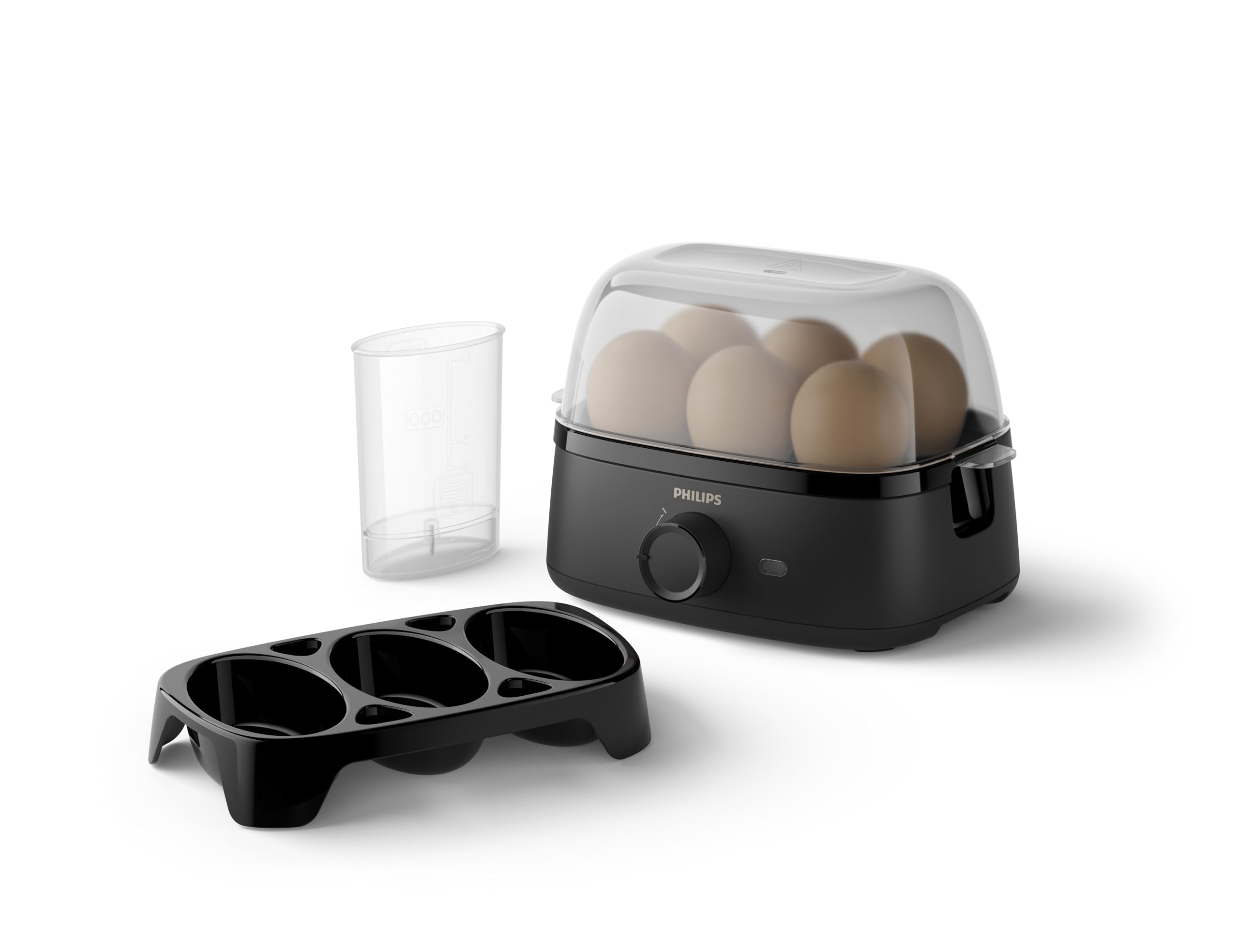 Philips Eierkocher 3000-Serie, Familiengröße, bis zu 6 Eier (weich, mittel, hart, pochiert), Leicht zu reinigen, Zubehör Pochierschale und Eierstecher, 400 W Leistung, Kompaktes Design (HD9137/90) Philips Eierkocher 3000-Serie, Familiengröße, bis zu 6 Eier (weich, mittel, hart, pochiert), Leicht zu reinigen, Zubehör Pochierschale und Eierstecher, 400 W Leistung, Kompaktes Design (HD9137/90)