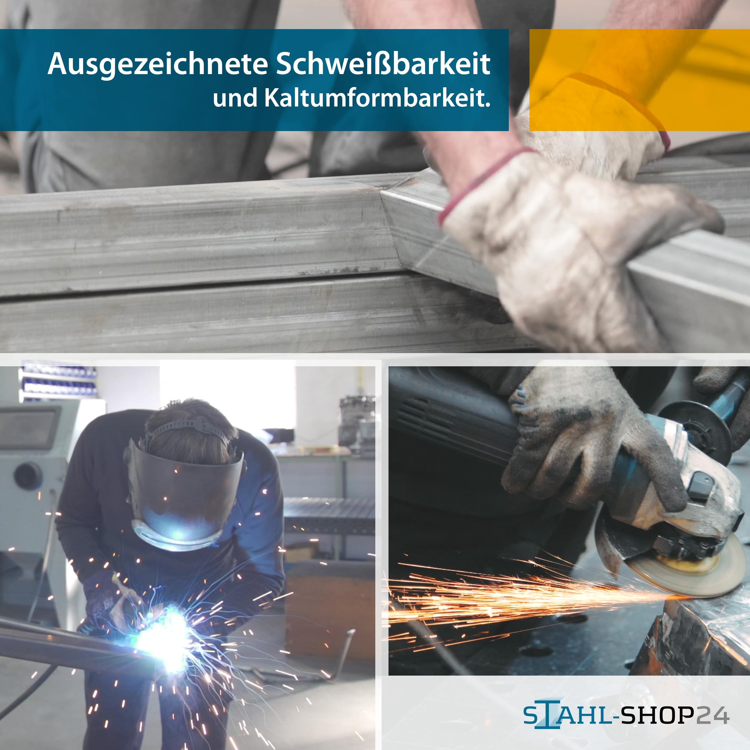 Stahl-Shop24 - Edelstahl Rechteckrohr V2A Hohlprofil geschweißt Geschliffen Konstruktionsrohr Vierkantrohr für Konstruktionen Werkstoff 1.4301, Länge:2000 mm, Abmessung:40 x 10 x 1.5 mm