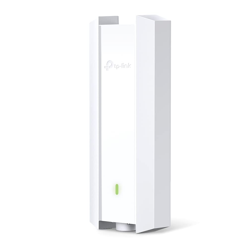 TP-Link EAP610-Outdoor AX1800 Gigabit Dualband WiFi 6 WLAN Access point (Dualband 1775Mbit/s, Omada SDN, zentrales Management, 1 Gigabit Port, IP67, nahtloses WLAN-Roaming, PoE angetriebene) weiß