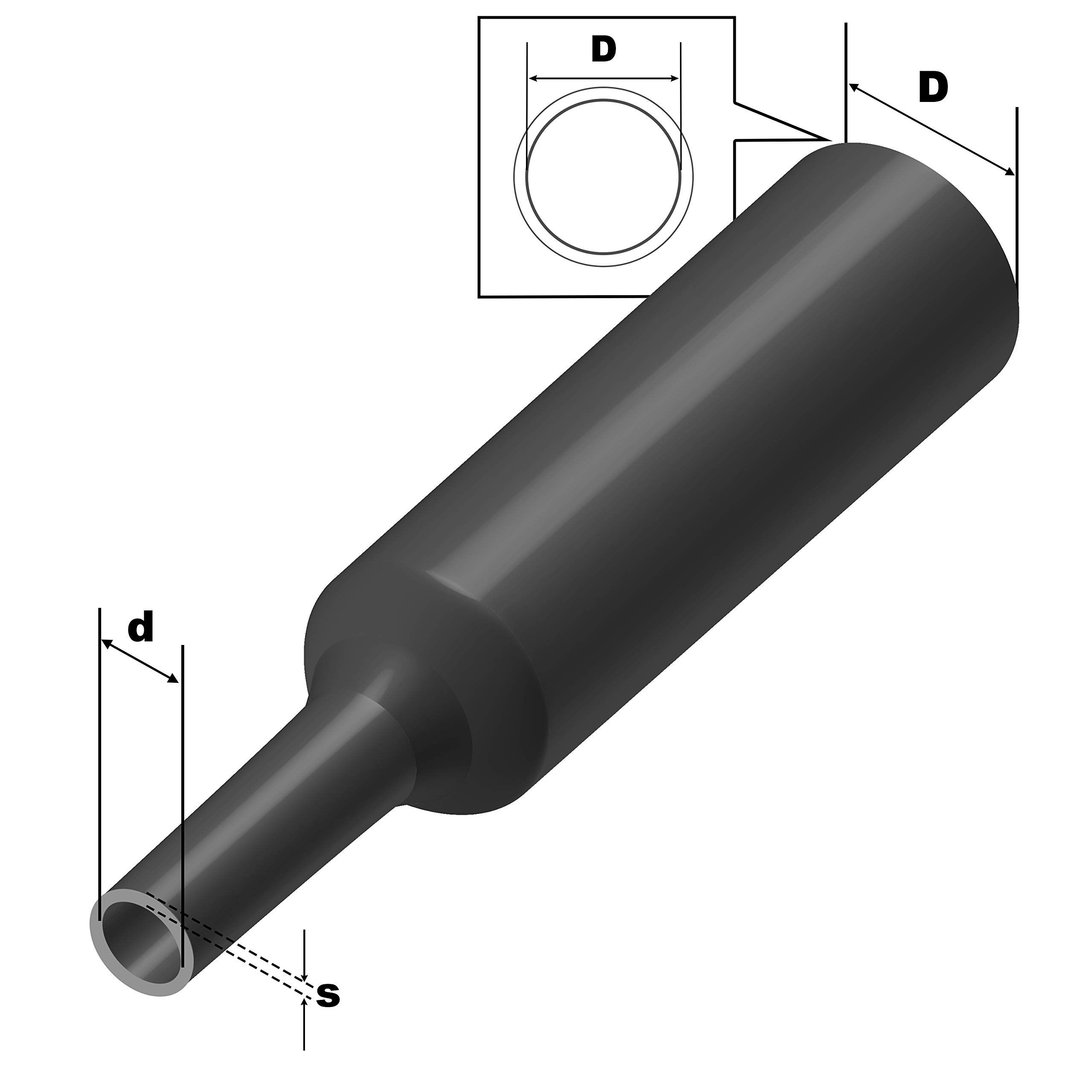 ISOLATECH Schrumpfschlauch Meterware blau ohne Kleber Ø20mm 25 Meter Schrumpfverhältnis 2:1 Set Polyolefin zum Isolieren von Kabel Lötverbindungen unbeschriftet UV beständig (Ø20mm 25Meter)