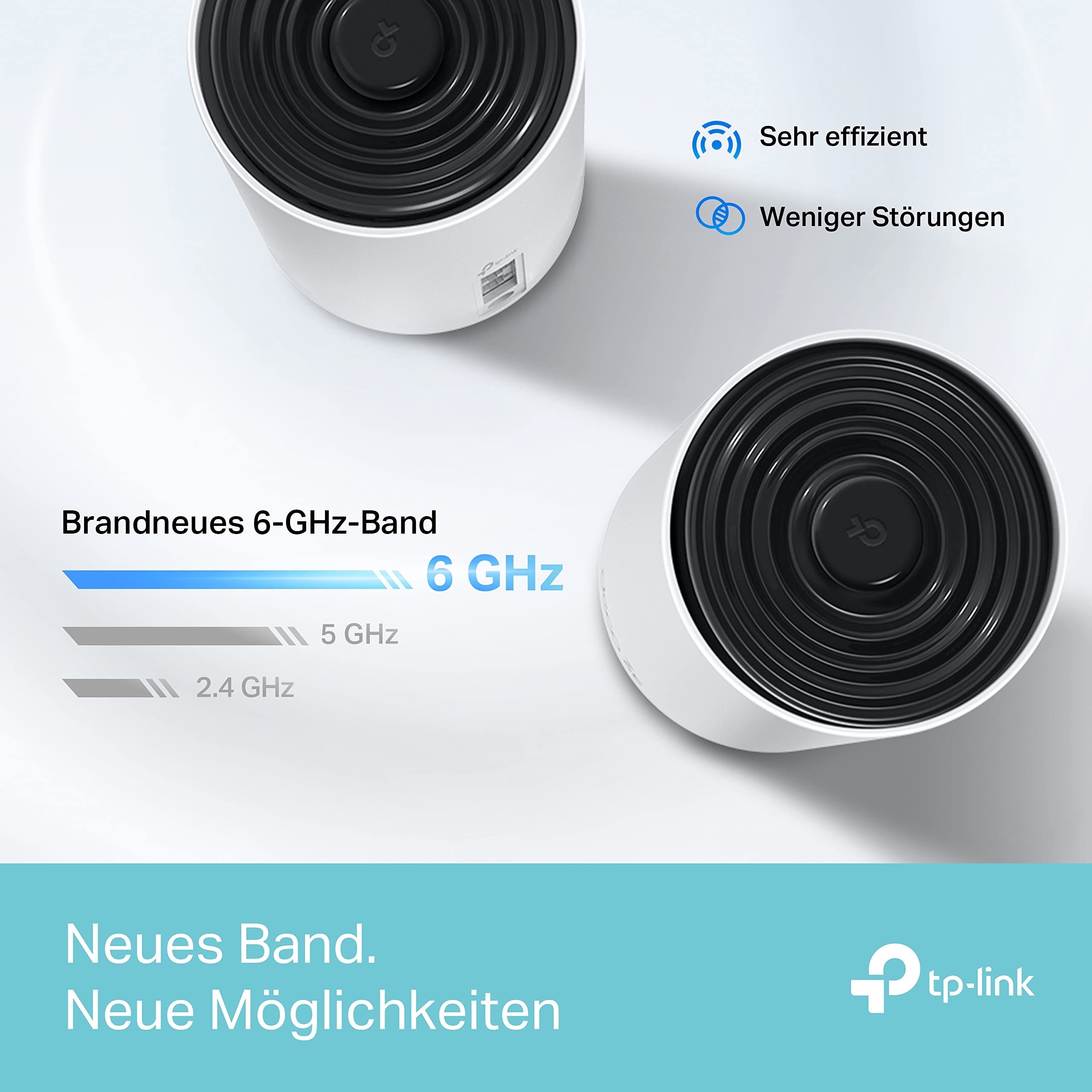 TP-Link Deco XE75 Mesh WLAN Set (3 Pack), Wi-Fi 6E AXE5400 Tri-Band Router & Repeater, 3× Gigabit Ports für jede Einheit, empfohlen für Häuser mit 4-7 Schlafzimmern, Umfassender Jugendschutz, WPA3