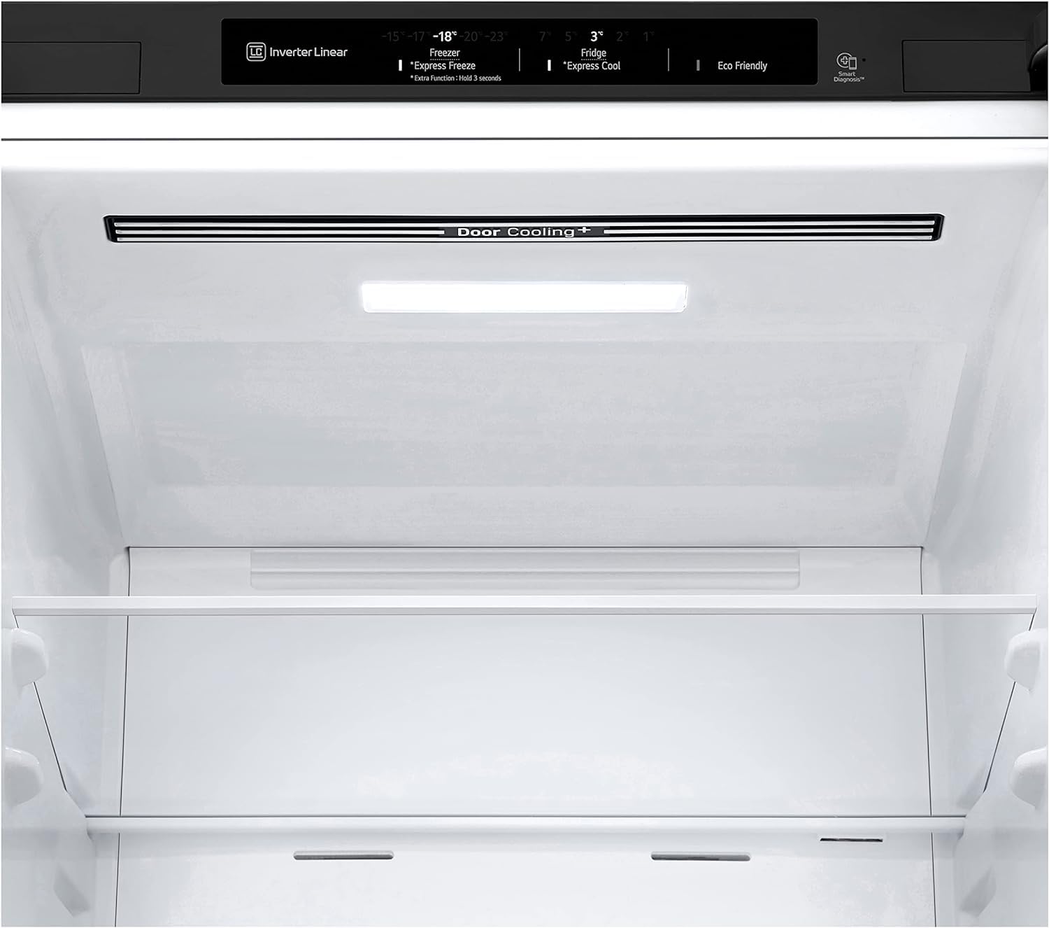 LG GBP62MCNAC, Klasse A, 384 L, Kühl-/ Gefrierkombination, Total No Frost, Kühlschrank mit Gefrierfach, DoorCooling+, Niedriger Geräuschpegel, 59,5 x 67,5 x 203 cm ꟷ Matte Black [Energieklasse A]